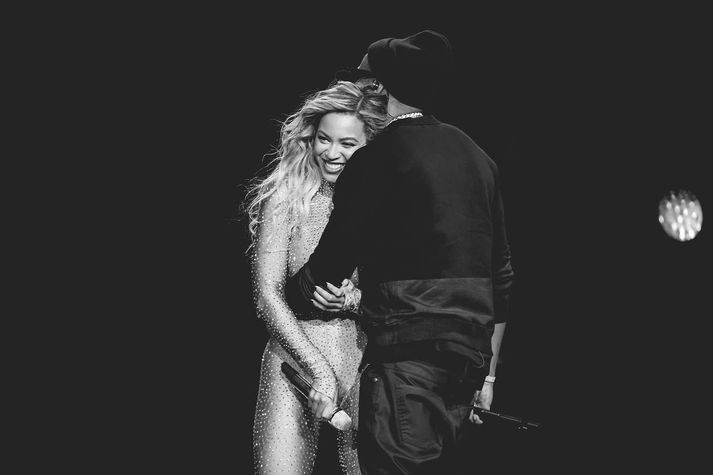 Beyonce ásamt eiginmanni sínum Jay Z