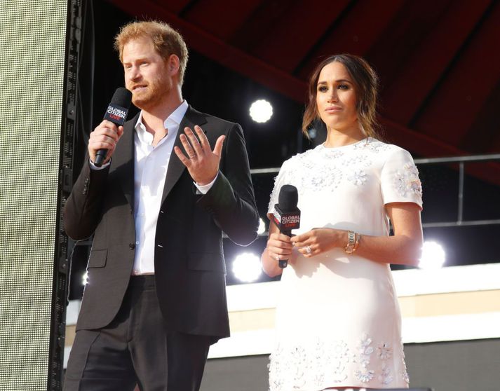 Meghan og Harry hafa lýst yfir áhyggjum vegna dreifingu falsfrétta um bóluefni á Spotify.