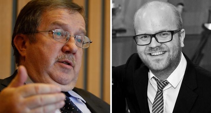 Lögmennirnir og feðgarnir Jón Steinar Gunnlaugsson og Konráð Jónsson.