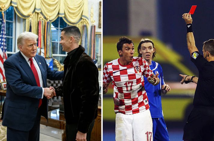 Cristiano Ronaldo er svo velkominn á HM í Bandaríkjunum að sjálfur forsetinn Donald Trump bauð honum í heimsókn. Ronaldo er alls ekki sá eini sem fengið hefur bann stytt fyrir HM og er Mario Mandzukic annað dæmi.
