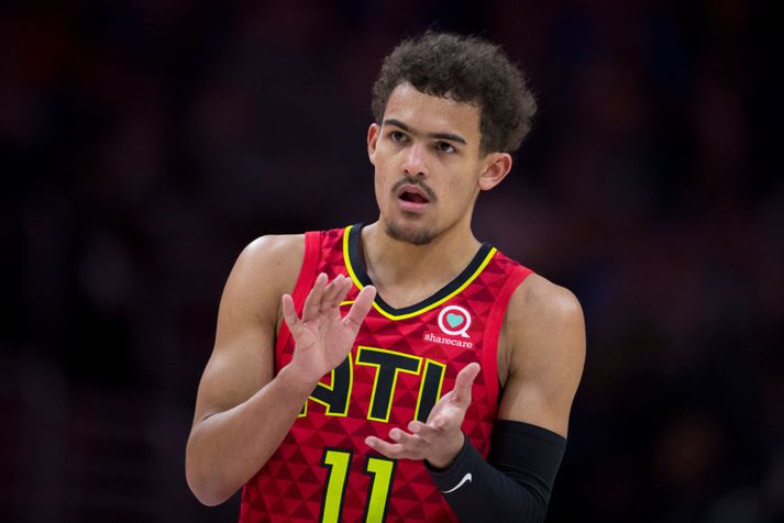 Trae Young var flottur í nótt.