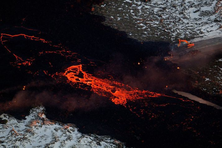 Frá síðasta eldgosi við Grindavík fyrr í mánuðinum.