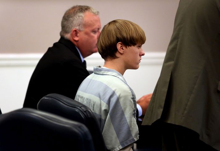 Dylann Roof í dómsal í vikunni.