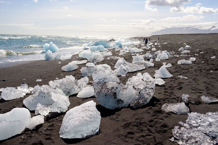 Eystri-Fellsfjara er gjarnan kölluð Diamond Beach á ferðamannasíðum.