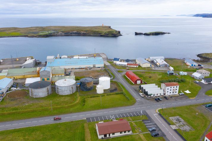 Frá Raufarhöfn. Skipið strandaði í innsiglunni hafnarinnar. Myndin er úr safni.