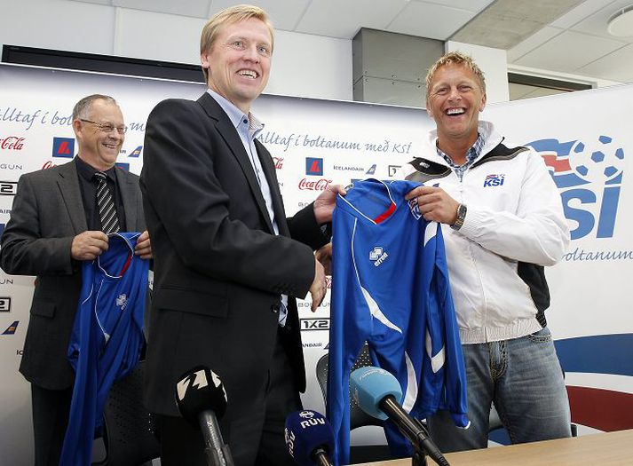 Geir formaður getur leyft sér að brosa.