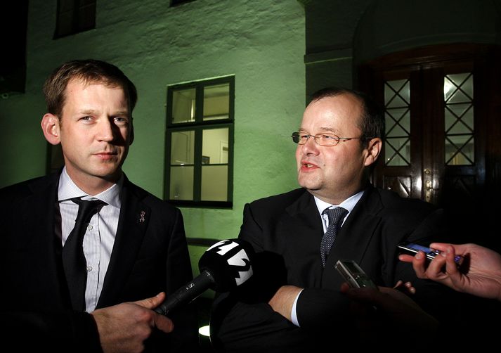 Hreiðar Már Sigurðsson, fyrrverandi forstjóri Kaupþings, og Sigurður Einarsson, fyrrverandi stjórnarformaður bankans.
