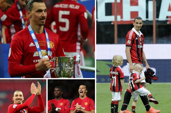 Zlatan Ibrahimovic með strákunum sínum fyrir nokkuð mörgum árum.