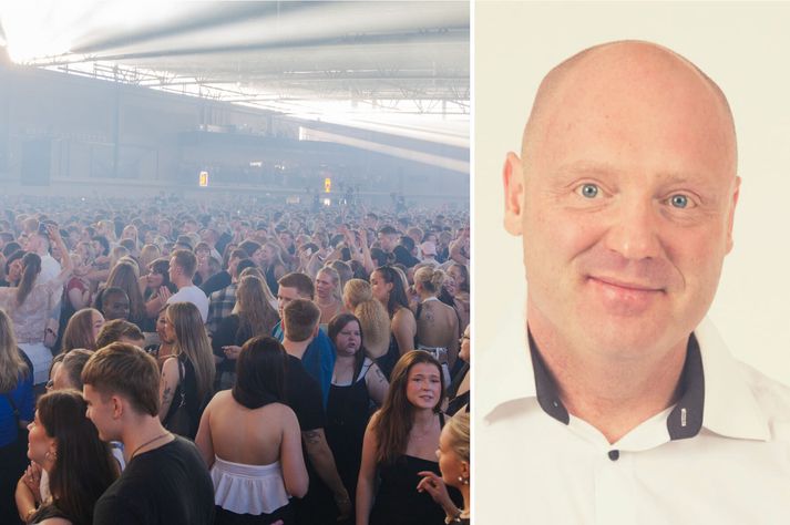 Jens Andri Fylkisson segir fimmtán mínútna pásu eftir atriði FM95Blö hafa gert útslagið og leitt til þess að salurinn tæmdist algjörlega.