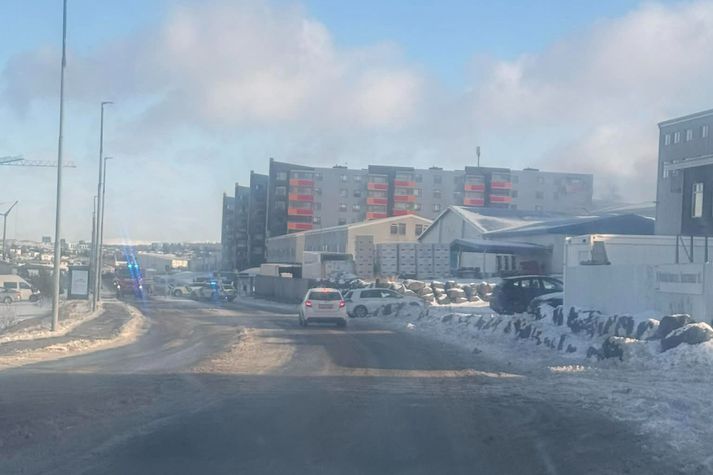 Frá vettvangi í Hafnarfirði.