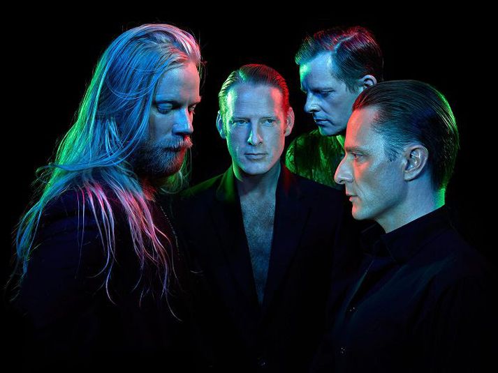 Hljómsveitin GusGus, f.v. Högni Egilsson, Stephan Stephensen (President Bongo), Birgir Þórarinsson (Biggi Veira) og Daníel Ágúst Haraldsson.
