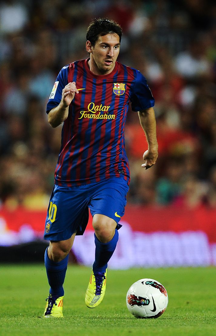 Lionel Messi í leik með Barcelona.