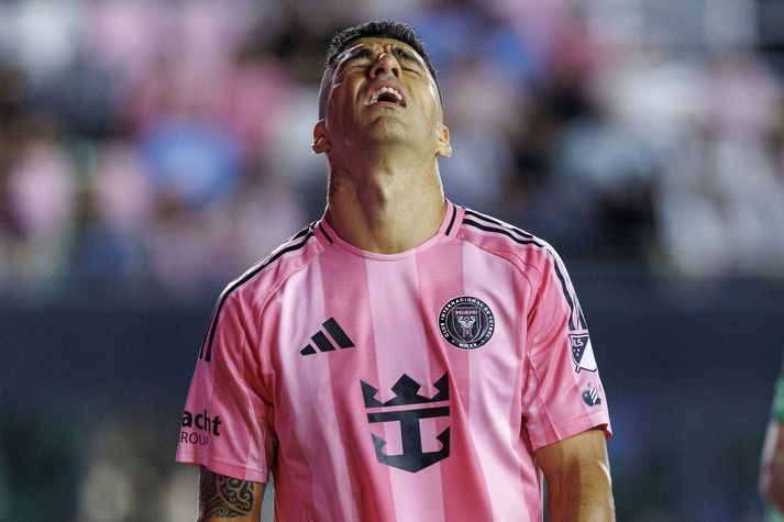 Luis Suarez verður ekki með Inter Miami í úrslitaleiknum í einvígin á móti Nashville.