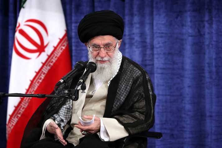 Ayatollah Ali Khamenei, æðsti leiðtogi Írans.