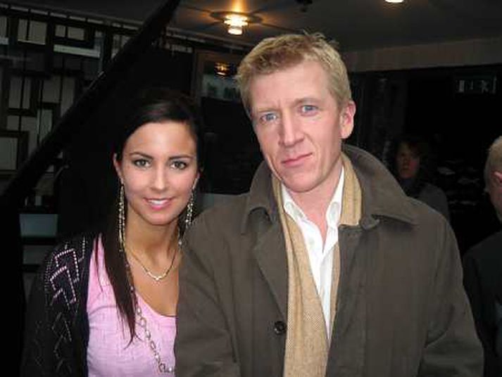 Ásdís Svava Hallgrímsdóttir og danski leikarinn Jens Albinus við tökur á danska spennumyndaflokknum Erninum árið 2006.