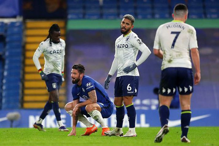 Oliver Giroud skoraði mark Chelsea í kvöld en hann er nú kominn með 89 mörk í ensku úrvalsdeildinni.