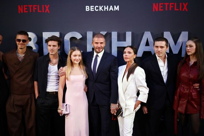 Fjölskyldan í október 2023.