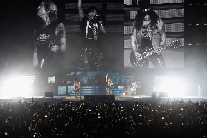 Guns N' Roses á tónleikum í New York í fyrra.