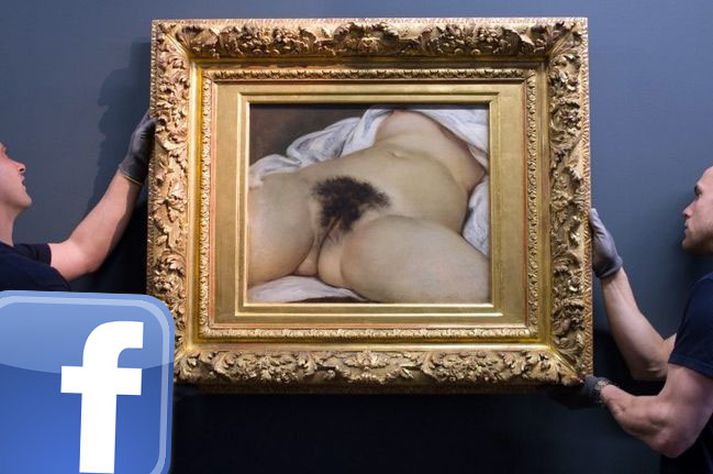 Facebook hefur verið gagnrýnt fyrir að banna deilingu af ljósmynd af málverkinu  „Uppspretta heimsins“ sem franski málarinn Gustave Courbet málaði árið 1866.
