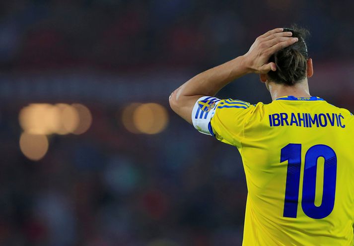 Zlatan skoraði snemma í dag.