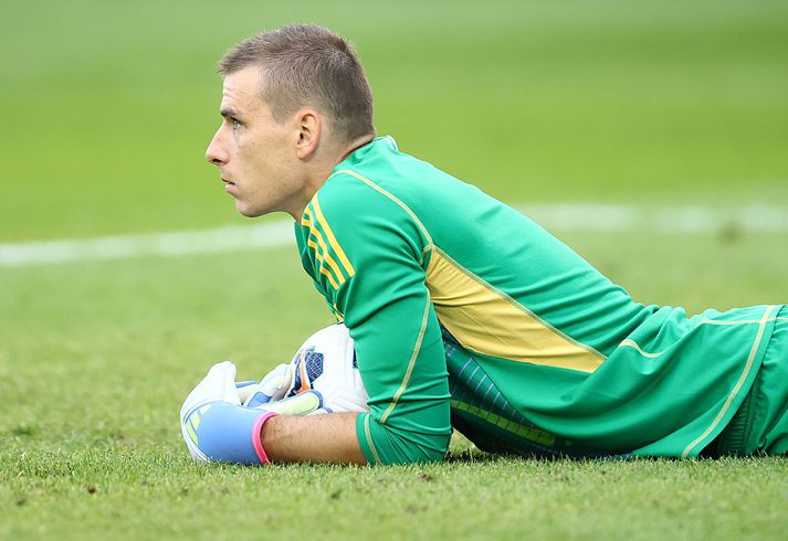 Andriy Lunin er ósáttur við að fá ekki að vera aðalmarkvörður Úkraínu.