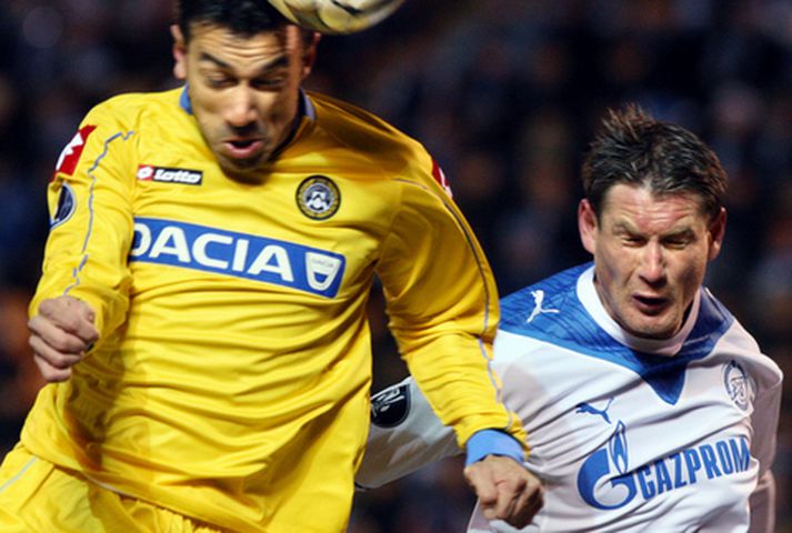 Úr leik Zenit og Udinese í kvöld.