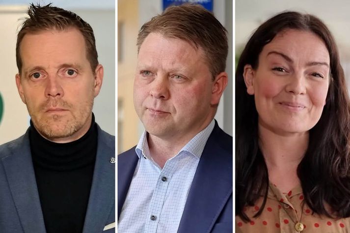 Héðinn Unnsteinsson, formaður Geðhjálpar, Karl Reynir Einarsson, formaður Geðlæknafélags Íslands, og Sara María Júlíudóttir, mastersnemi í sál-og sálmeðferðarfræði með hugvíkkandi efnum við Ubiquity háskóla í Kaliforníu. 