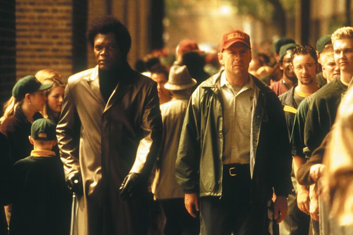 Samuel L. Jackson og Bruce Willis í Unbreakable.