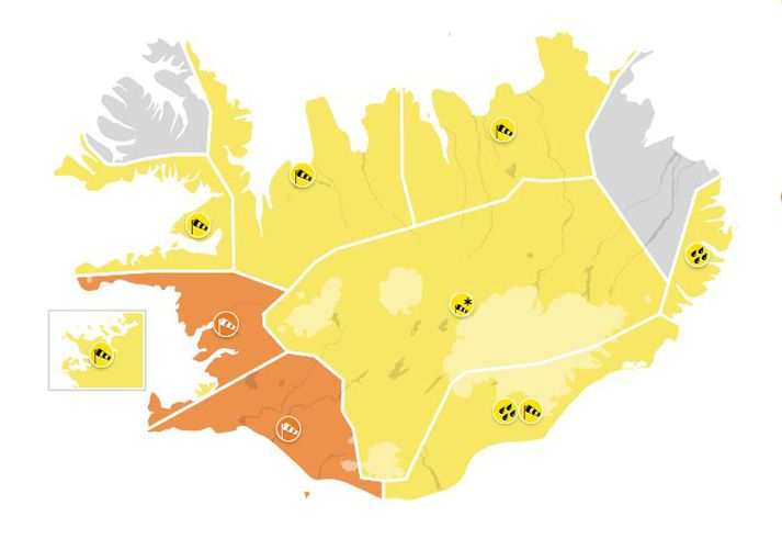 Óveður verður víða á landinu í dag.