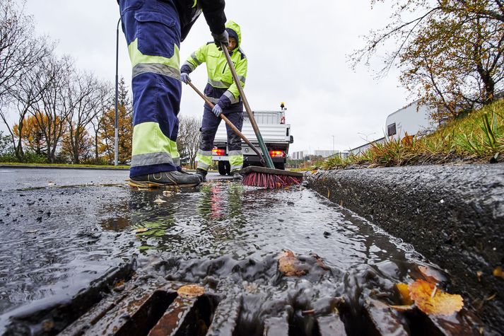 Það er mikilvægt að huga að niðurföllunum.