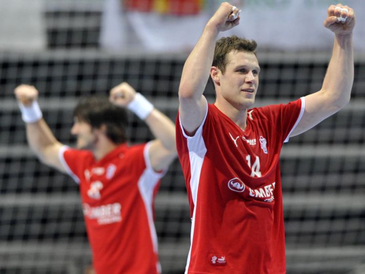 Michael Knudsen, línumaður danska landsliðsins  og Flensburg.