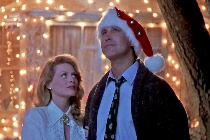 Beverly D'Angelo og Chevy Chase í hlutverkum sínum sem Griswold-hjónin í National Lampoon's Christmas Vacation.