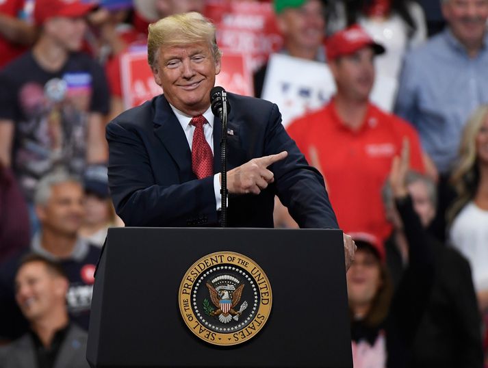 Donald Trump Bandaríkjaforseti hefur verið iðinn að saka ákveðnar fréttastofur um að flytja falsfréttir.