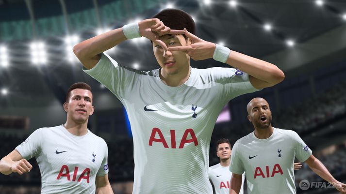 Liðsmenn Tottenham Hotspur í góðum gír í nýja leiknum.