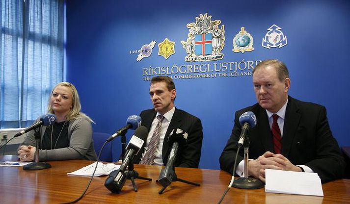 Ingibjörg Guðbjartsdóttir frá Seðlabankanum,  Helgi Magnús Gunnarsson, saksóknari efnahagsbrota, og Gunnar Andersen, forstjóri FME, fræddu blaðamenn um Aserta-málið fyrir helgi. Fréttablaðið/Pjetur