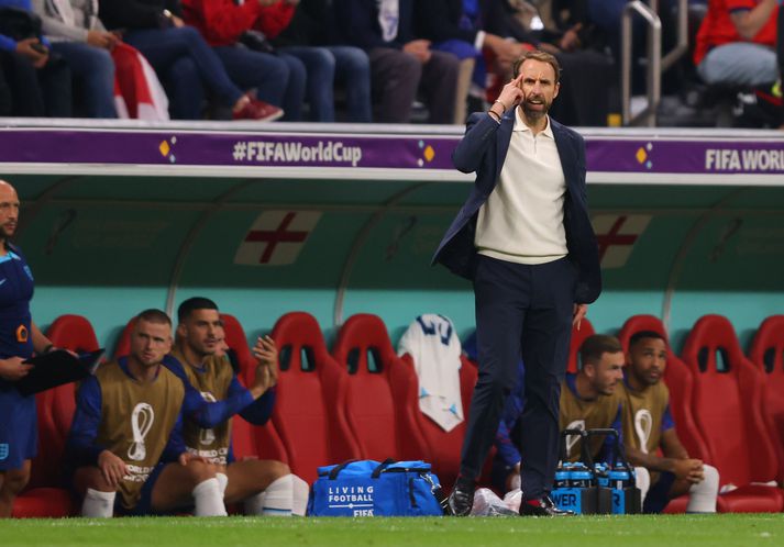 Southgate á HM í Katar 2022.