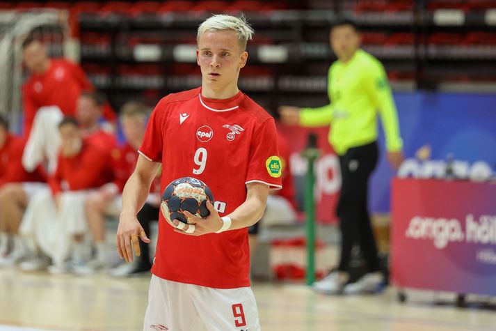Benedikt Gunnar Óskarsson var markahæstur ásamt tveimur öðrum í leiknum í dag.