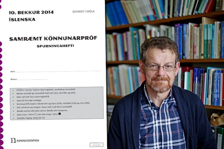Eiríkur Rögnvaldsson er gagnrýninn á samræmda prófið í íslensku.