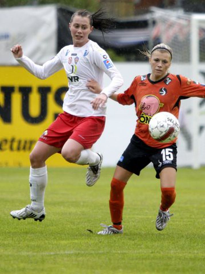 Elva Friðjónsdóttir skoraði tvö mörk fyrir Þór/KA í dag.
