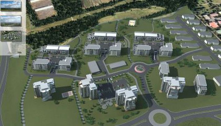 Eins og sjá má á heimasíðu Bygg er ný lega vegarins sýnd á teikningum.