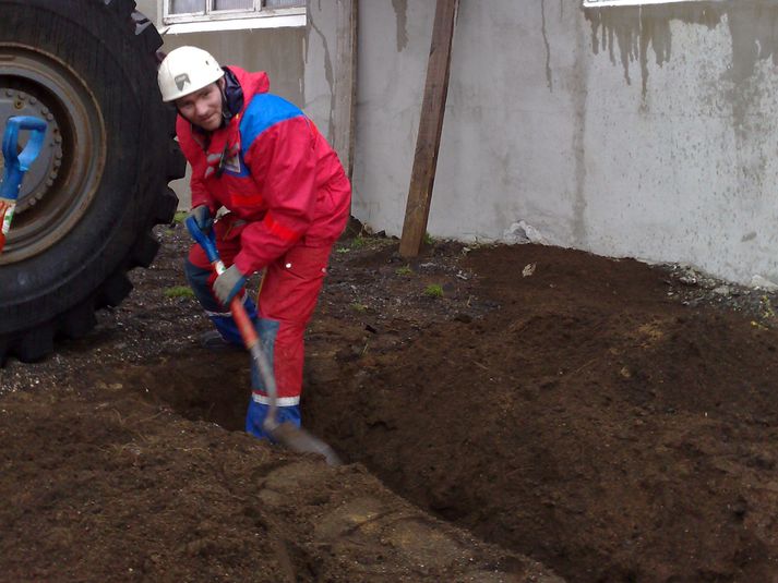 Frá aðgerðum á Eyrabakka.
Mynd: Vilhelm