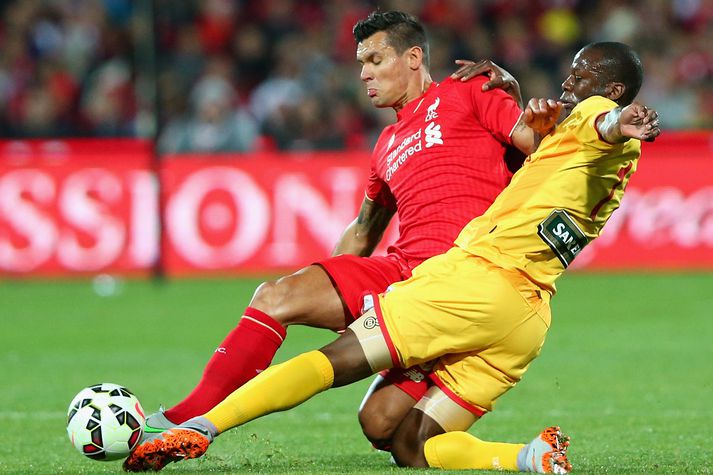 Lovren í æfingarleik með Liverpool á dögunum.