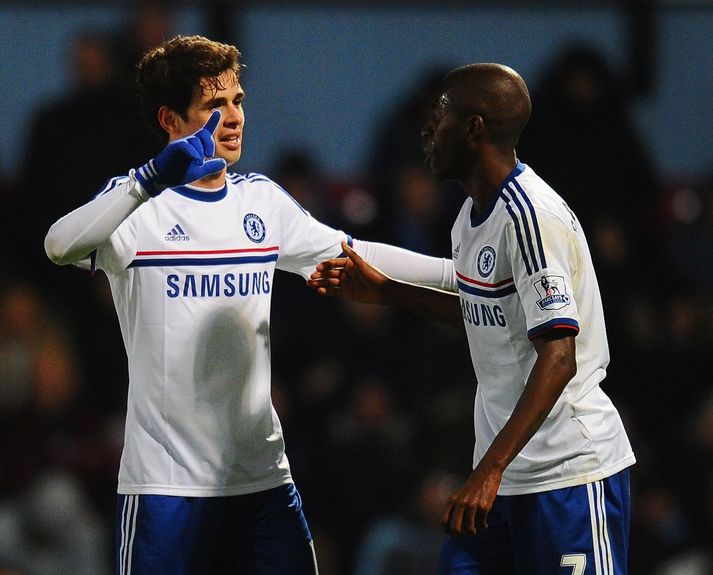 Oscar og Ramires fagna í dag.