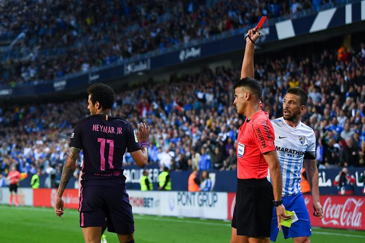 Neymar fékk rautt.