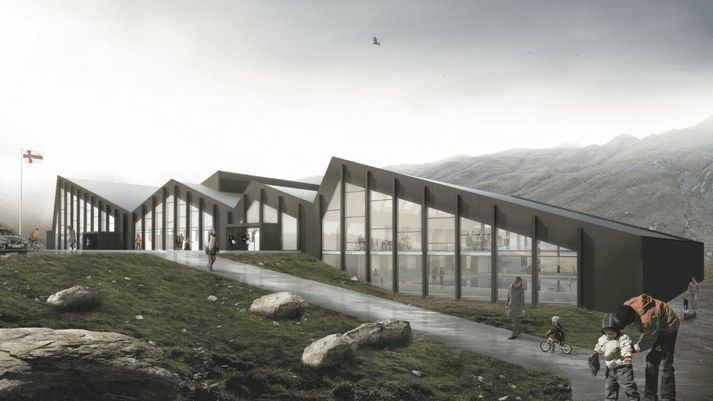 Sundhöllin Bylgjan í Runavík ásamt samtengdum íþróttasal.