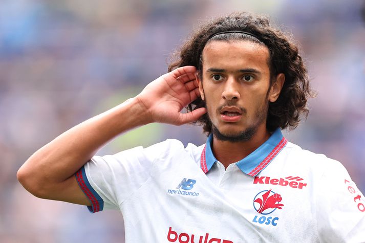 Ayyoub Bouaddi verður brátt leikmaður Manchester City. 