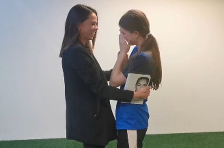 Sara Björk Gunnarsdóttir og Eva Stefánsdóttir.