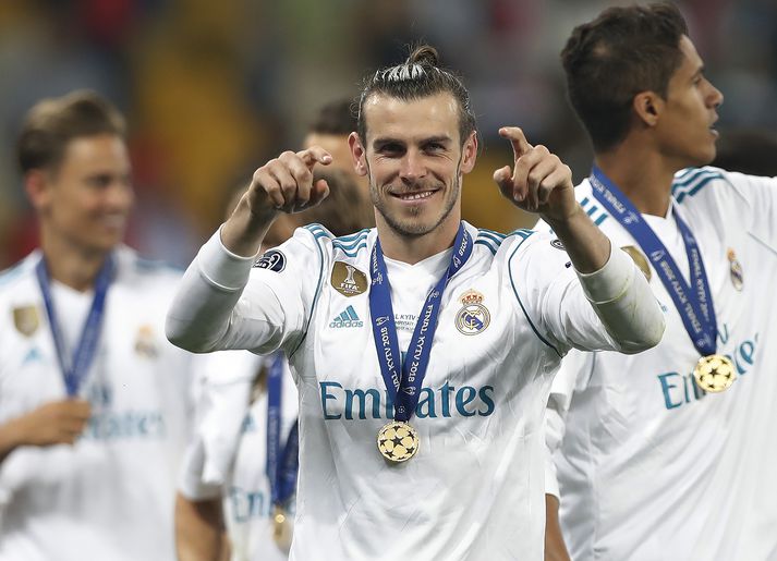Bale eftir úrslitaleikinn gegn Liverpool þar sem hann var hetjan.
