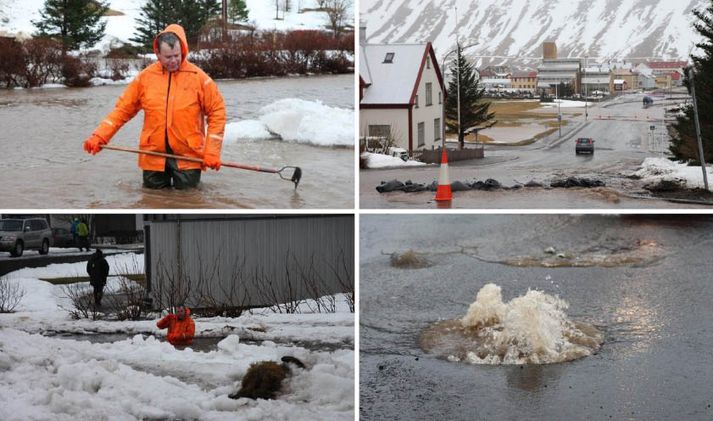 Starfsmenn Ísafjarðarbæjar og fleiri stóðu í ströngu um helgina.
