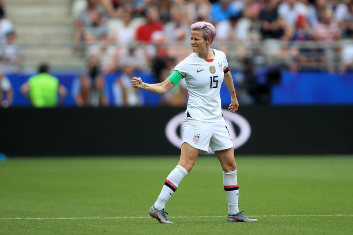 Megan Rapinoe hefur tvisvar sinnum orðið heimsmeistari með bandaríska landsliðinu og einu sinni Ólympíumeistari.